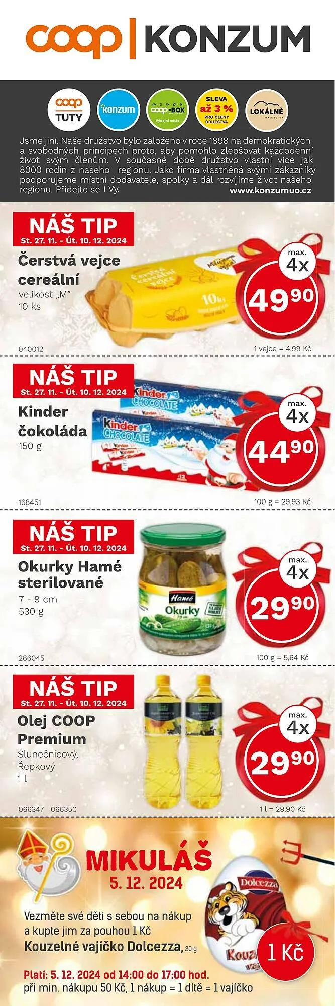 Konzum leták - 27. listopadu 10. prosince 2024 - Page 1