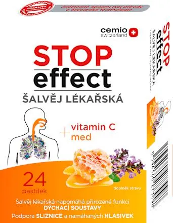 pastilky Stop effect šalvěj, 24 ks