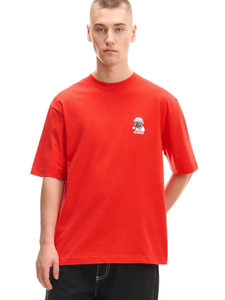 Vánoční červená tričko