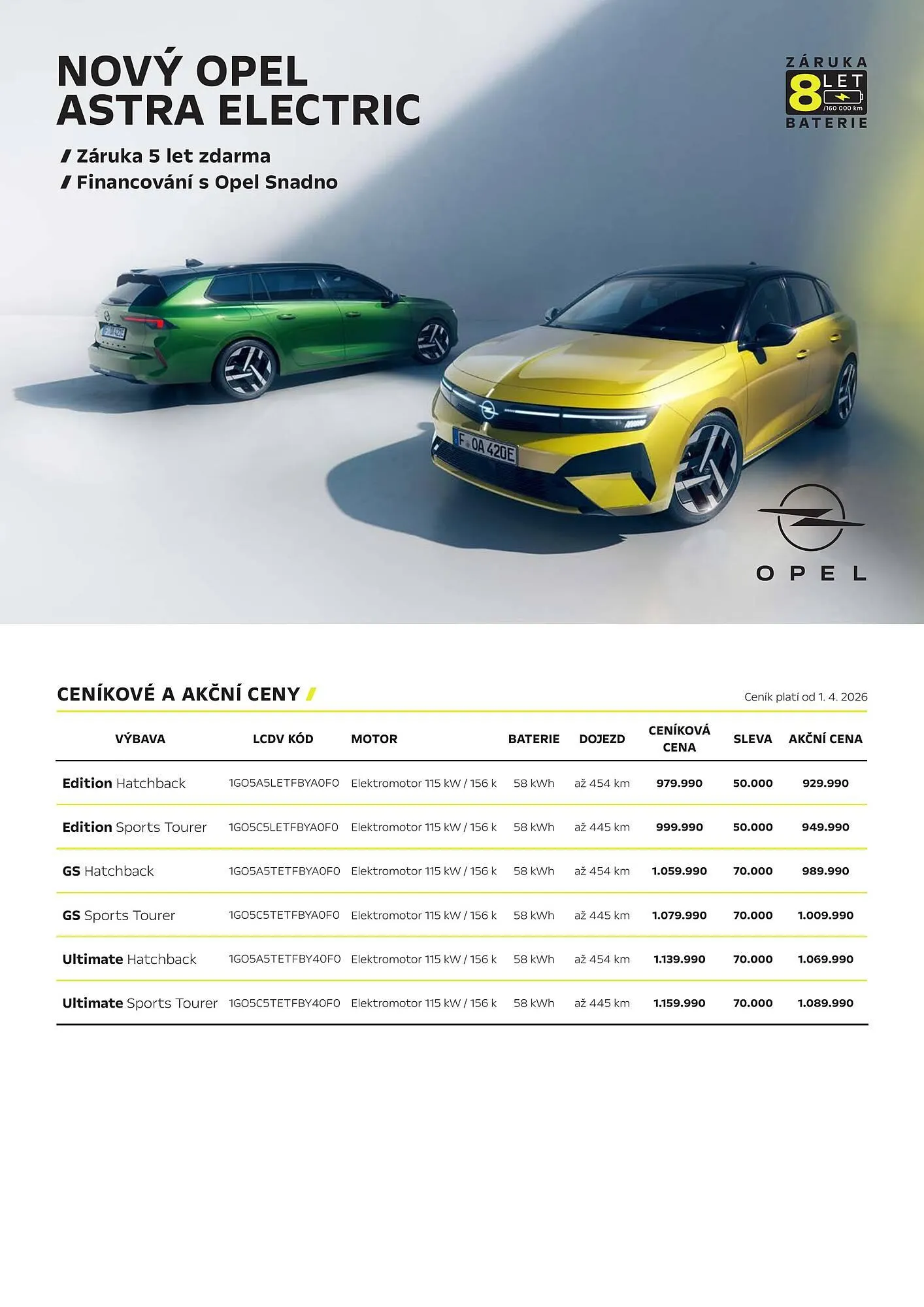 Opel leták - 1. dubna 31. srpna 2026 - Page 1