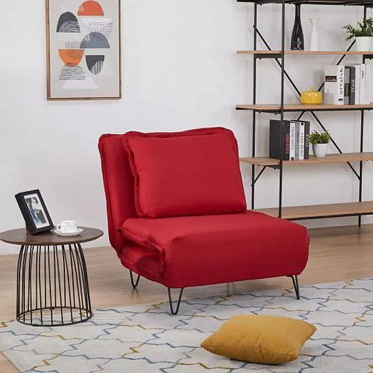 CHILLA 5 rozkládací pohovka 80 cm, červená