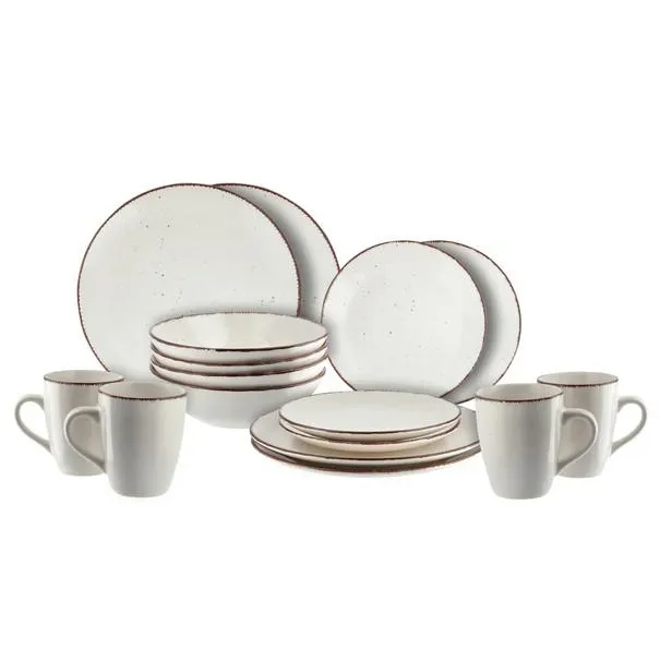 Jídelní souprava SIENA keramika/béžová, 16 ks
