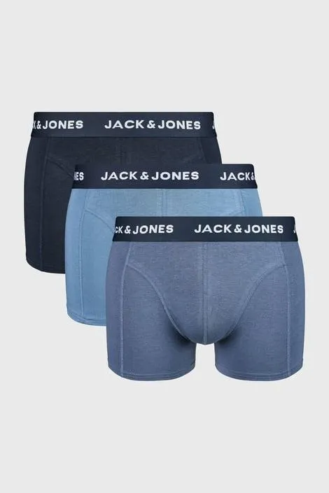 3PACK Bambusové boxerky JACK AND JONES Alaska - modrá