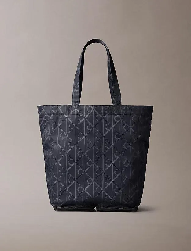Printed Emblem Logo Nylon Packable Tote Bag