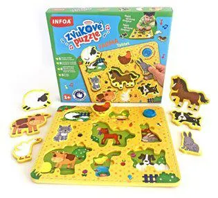 Zvukové puzzle - Farma - Tablet / vkládačka (CZ/SK vydanie)