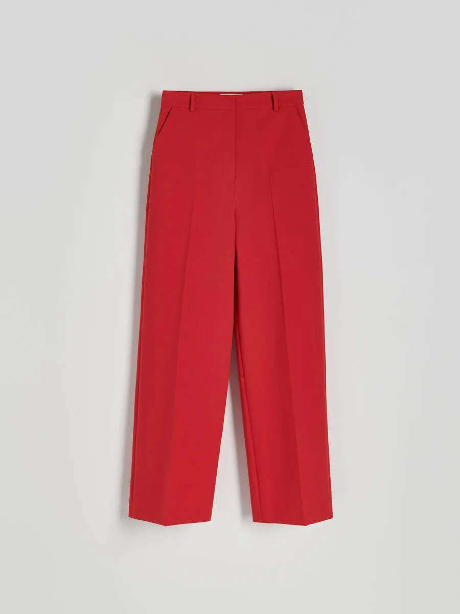 Kalhoty s nažehlenými puky a příměsí viskózy