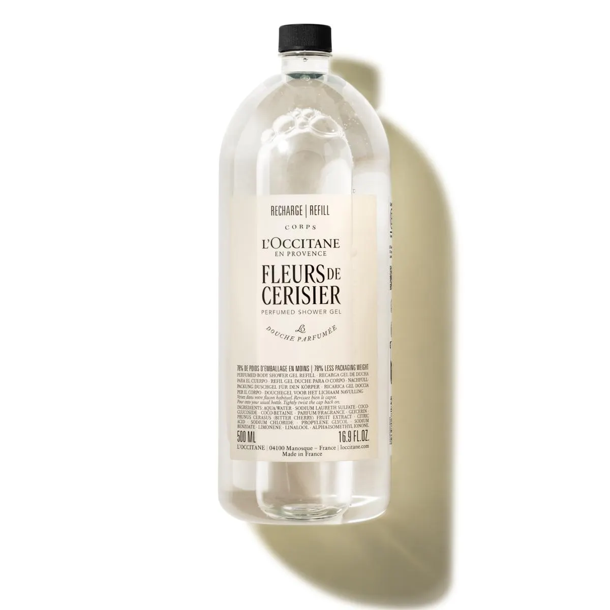 Sprchový gel Fleurs de cerisier (Třešňový květ) 500 ml - Náhradní náplň