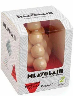 Dřevěný hlavolam – Kuličková pyramida