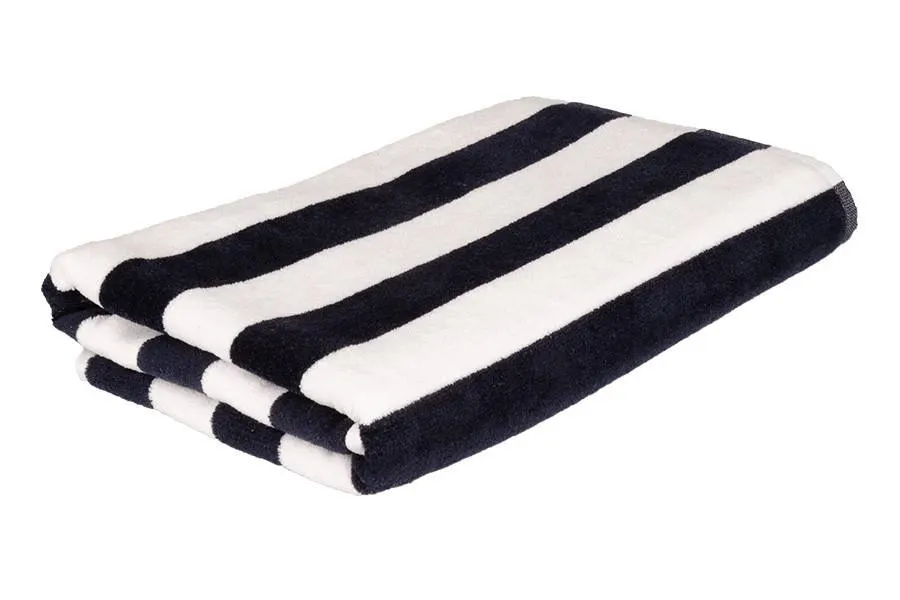 Osuška CABANA pruhy tmavě modré 75x150 cm