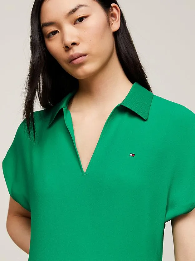 Midi-Polokleid mit Falten