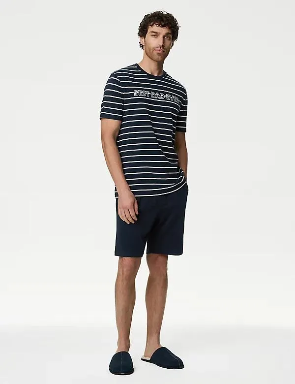 Pyžamová souprava z čisté bavlny s nápisem „Best Dad Ever“