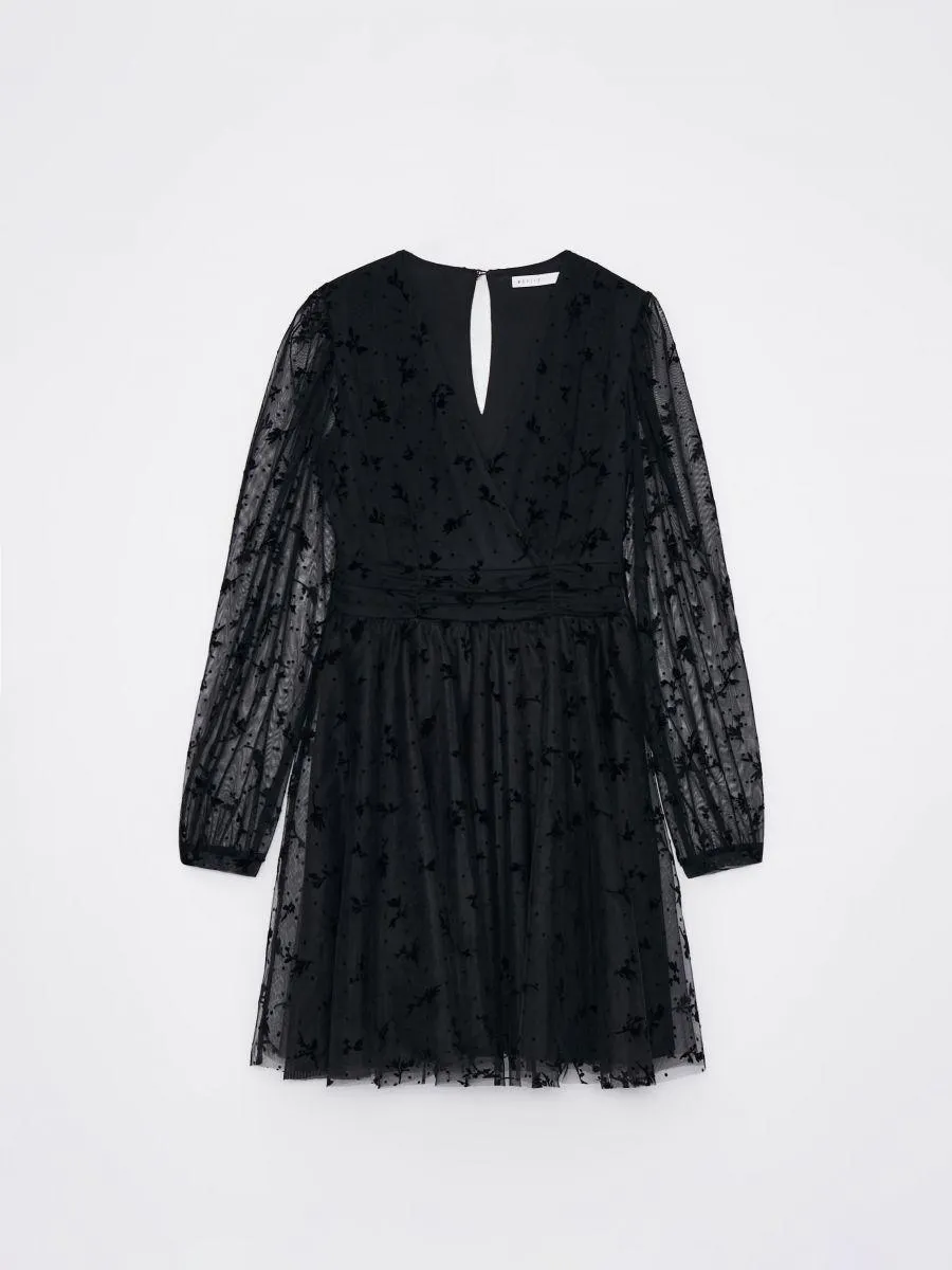 Rochie mini cu decolteu tip plic