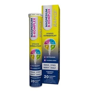 Magnesium B-Komplex RAPID šumivé tablety tbl.20