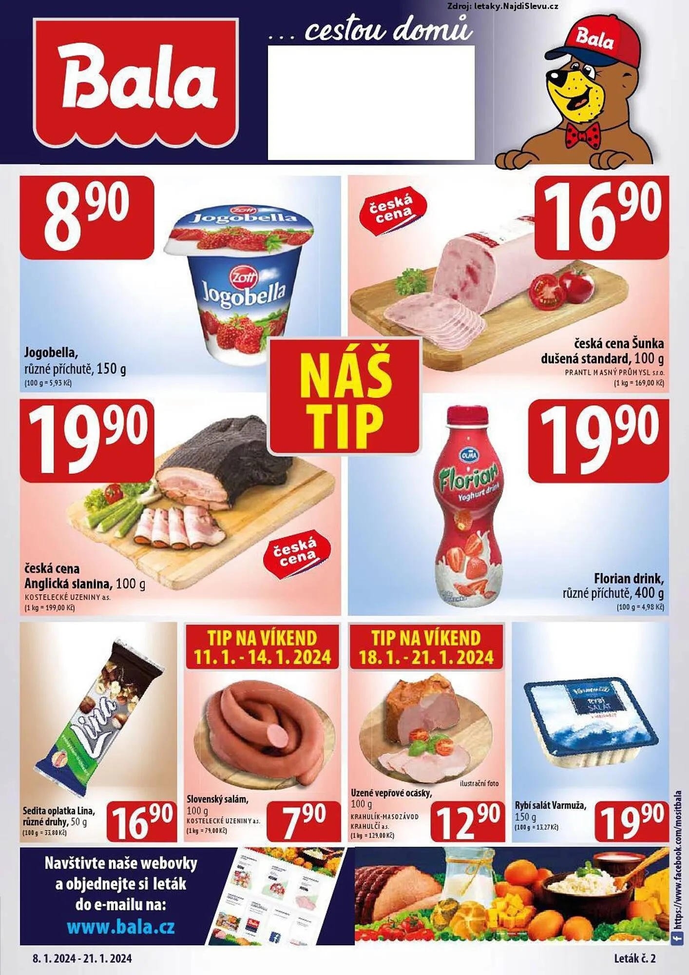 Bala leták - 8. ledna 21. ledna 2024