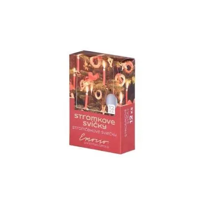 Emocio Stromkové svíčky bílé 12 ks, 12 x 100 mm