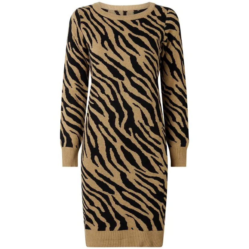 Žakárové pletené šaty