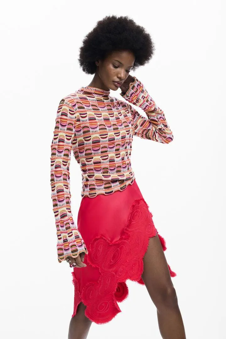 Barevný pletený svetr