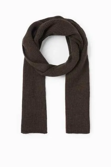 Pletená šála - žebrovaná