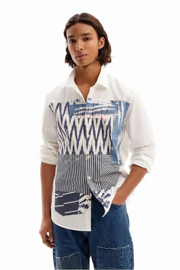 košile Desigual Jack blanco