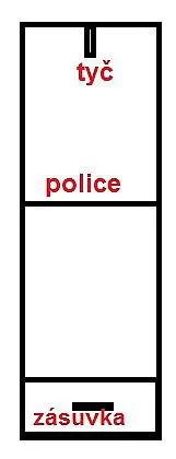 Skříň HOT H1 se zrcadlem