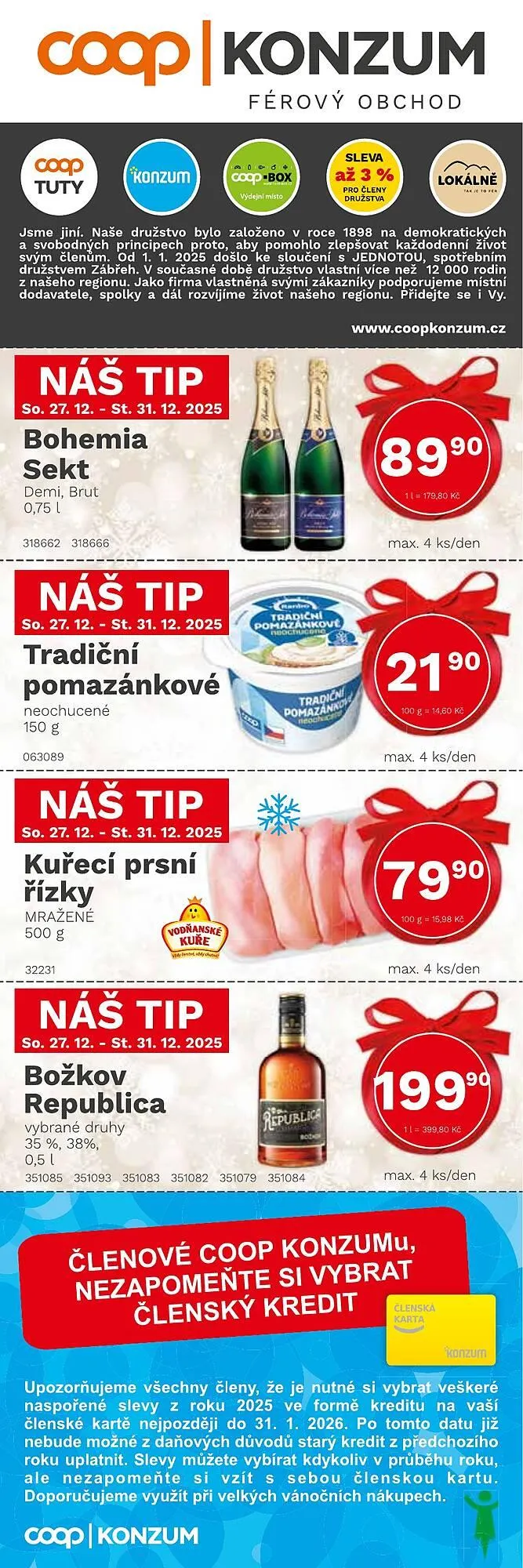 Konzum leták - 27. prosince 31. prosince 2025 - Page 1