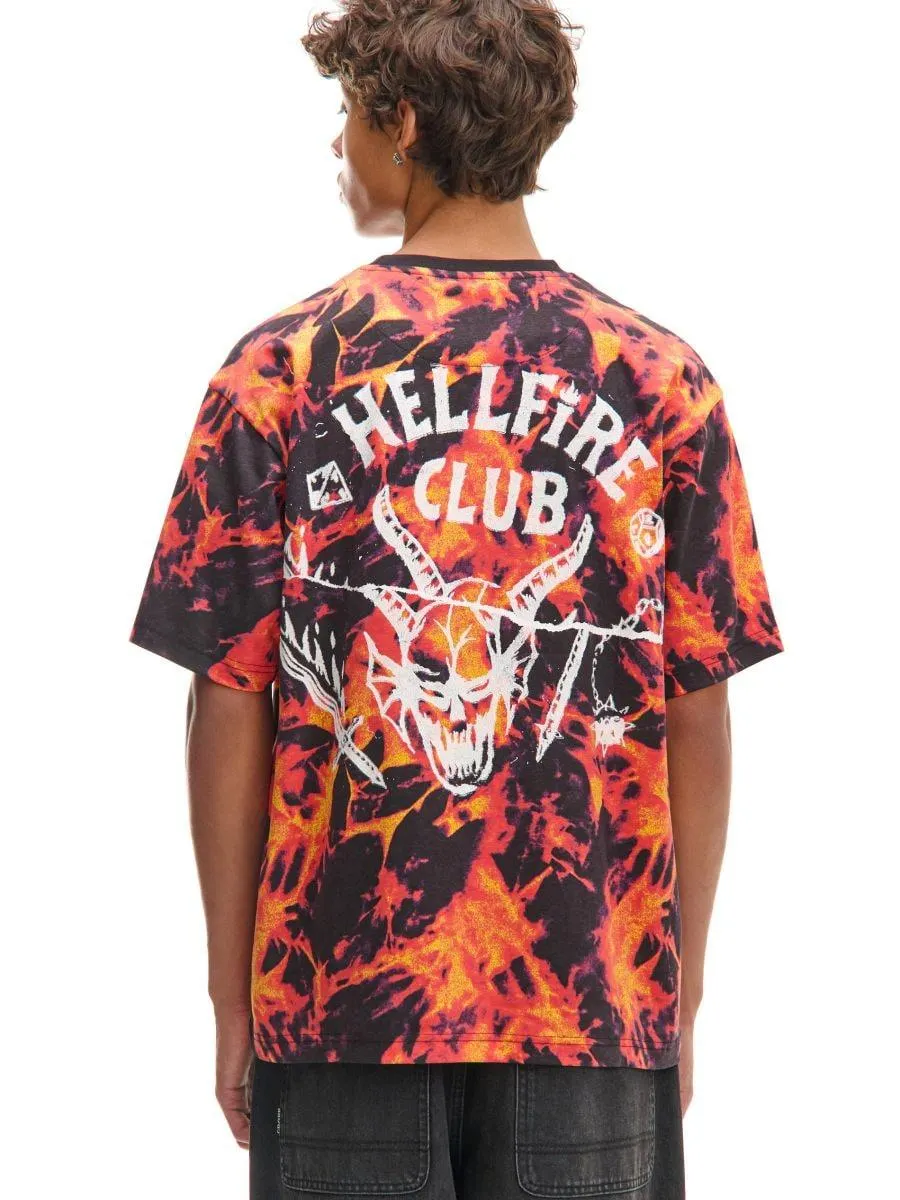 Tričko s celoplošným potiskem Stranger Things Hellfire Club