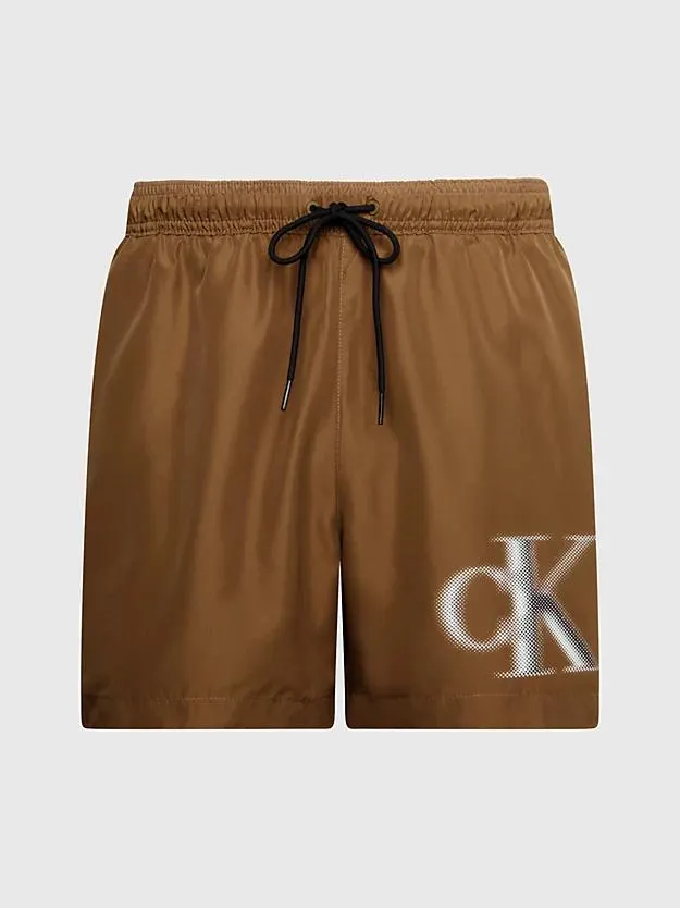 Medium Drawstring Swim Shorts - CK Monogram