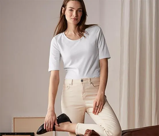 Triko z biobavlny, bílé