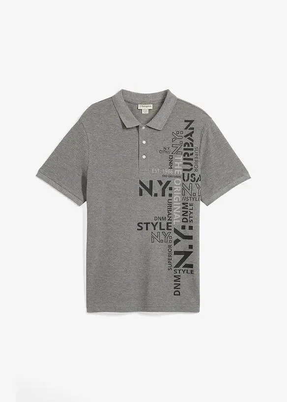 Polo tričko z piké z čisté bavlny, Slim Fit, krátký rukáv