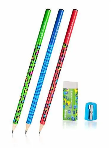 STINGRAY Sada 4 tužky, guma, ořezávátko