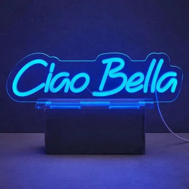 NEON VIBES LED Neonové světlo s USB "Ciao Bella"