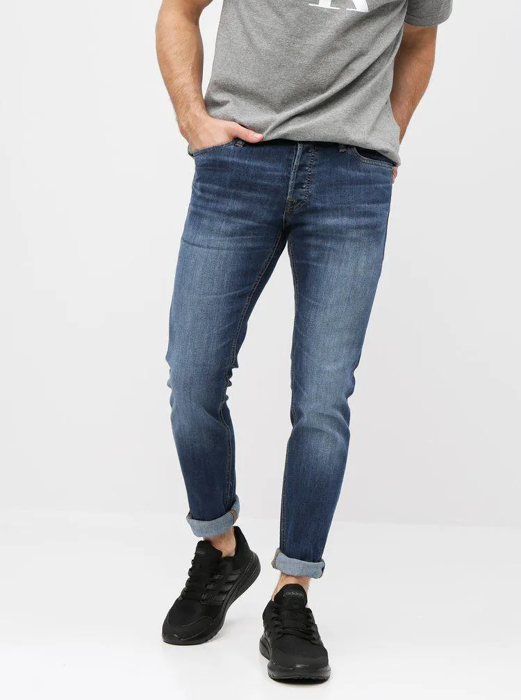 Modré slim fit džíny Jack & Jones Glenn