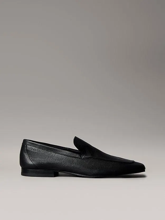 Leather Square Toe Loafers