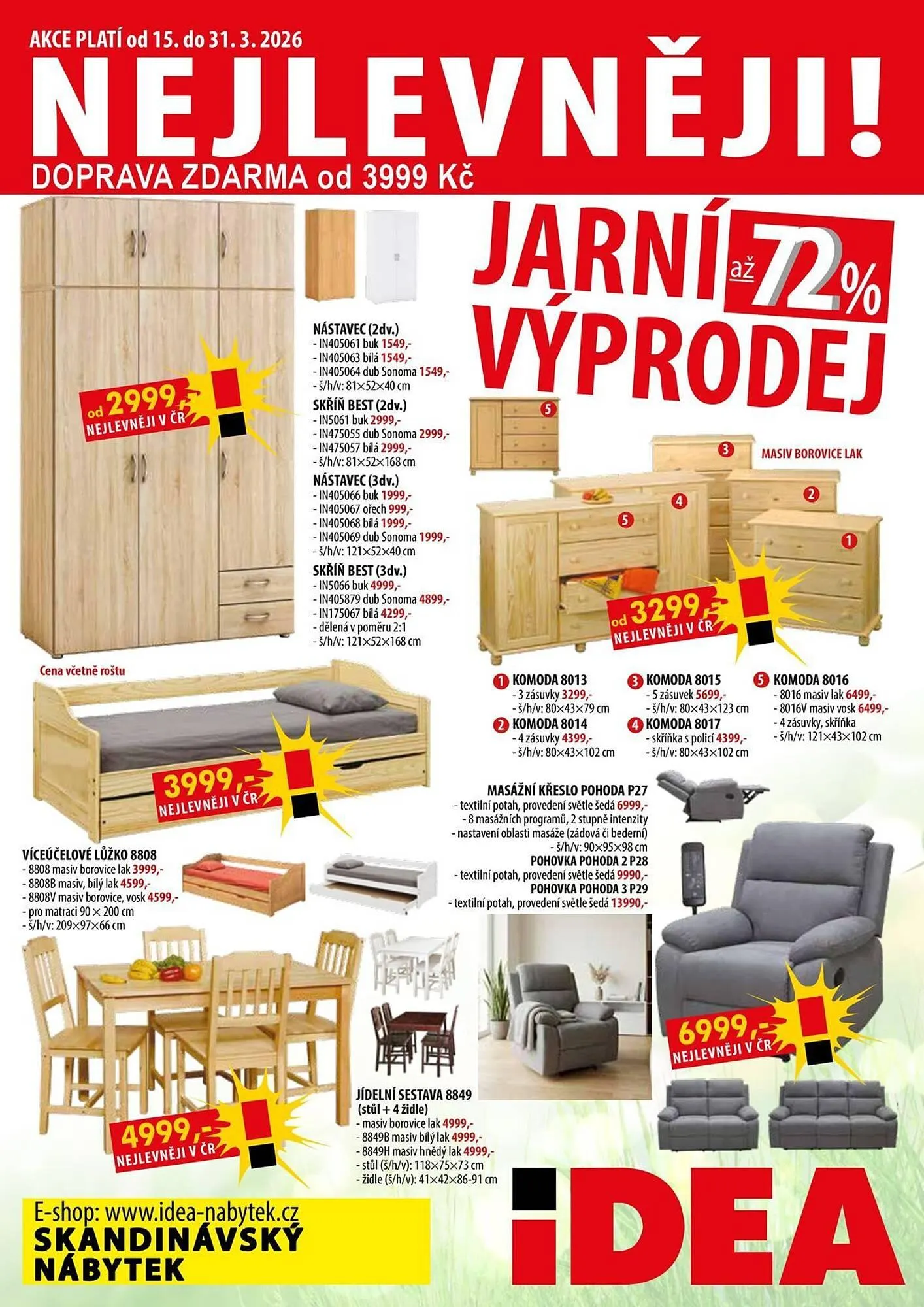 IDEA nábytek leták - 15. března 31. března 2026 - Page 1