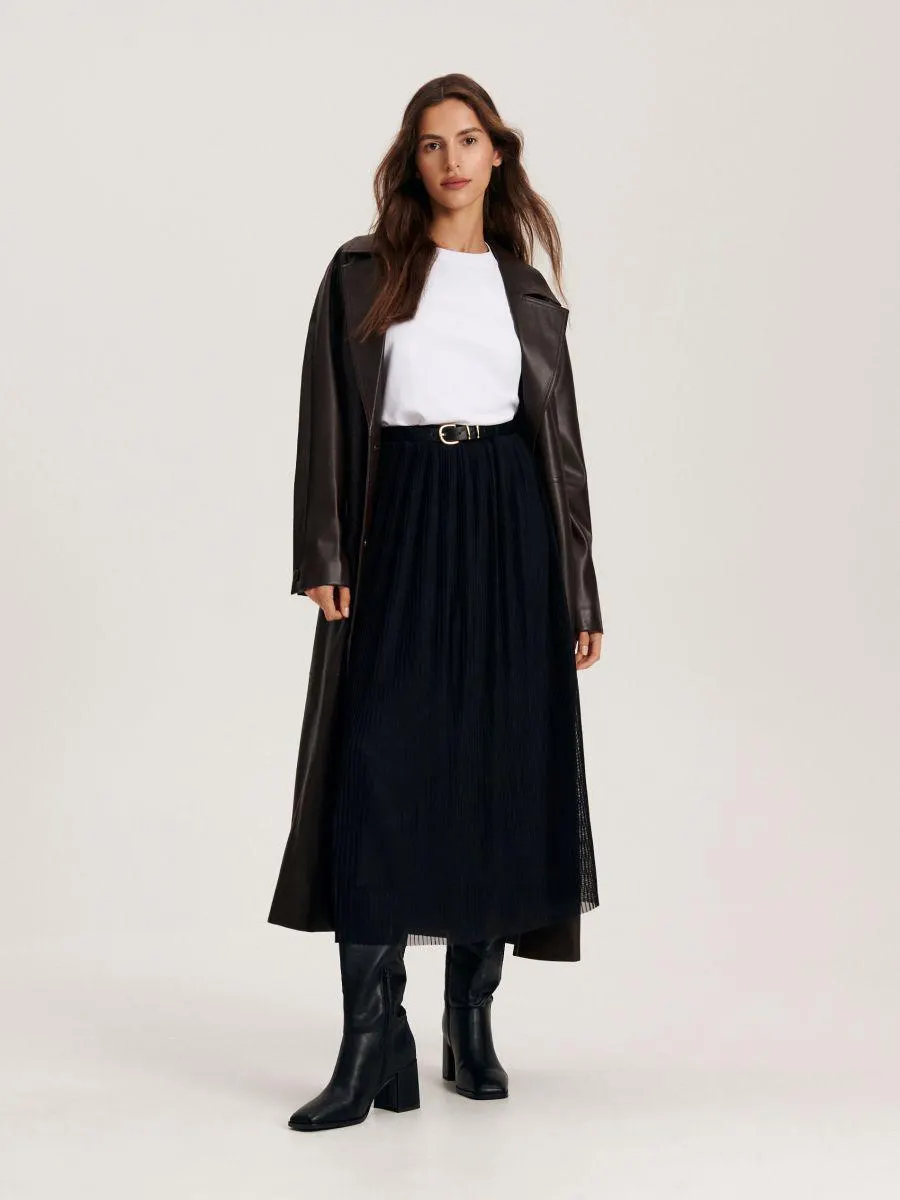 Plisovaná sukně s páskem