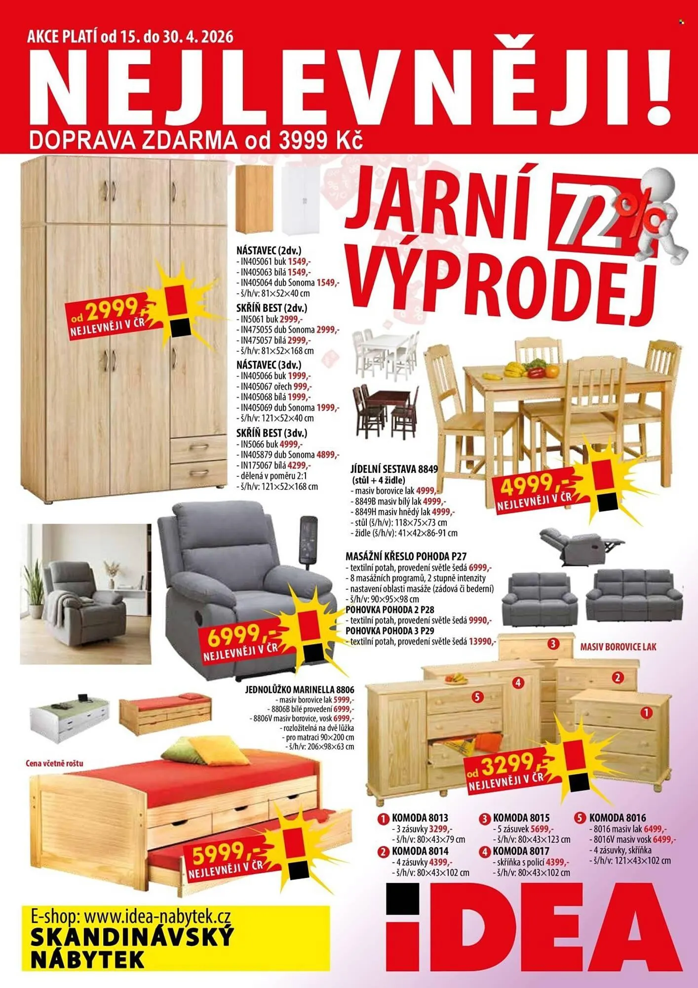IDEA nábytek leták - 15. dubna 30. dubna 2026 - Page 1