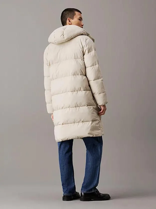 Crinkle Nylon Hooded Puffer Coat