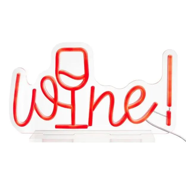 NEON VIBES LED Neonové světlo s USB "Wine"