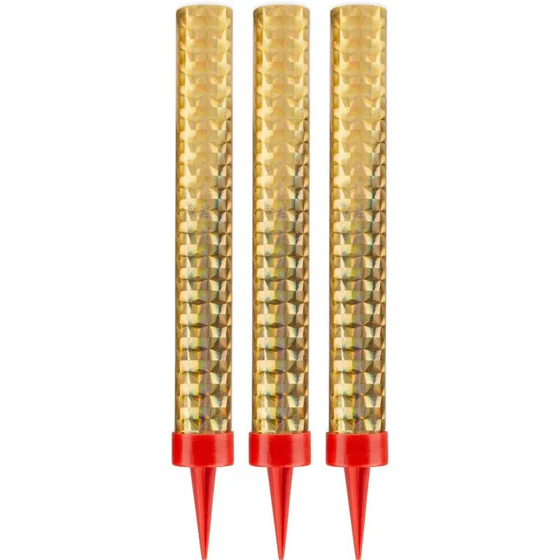 Párty fontána na dort zlatá 12 cm, 3 ks