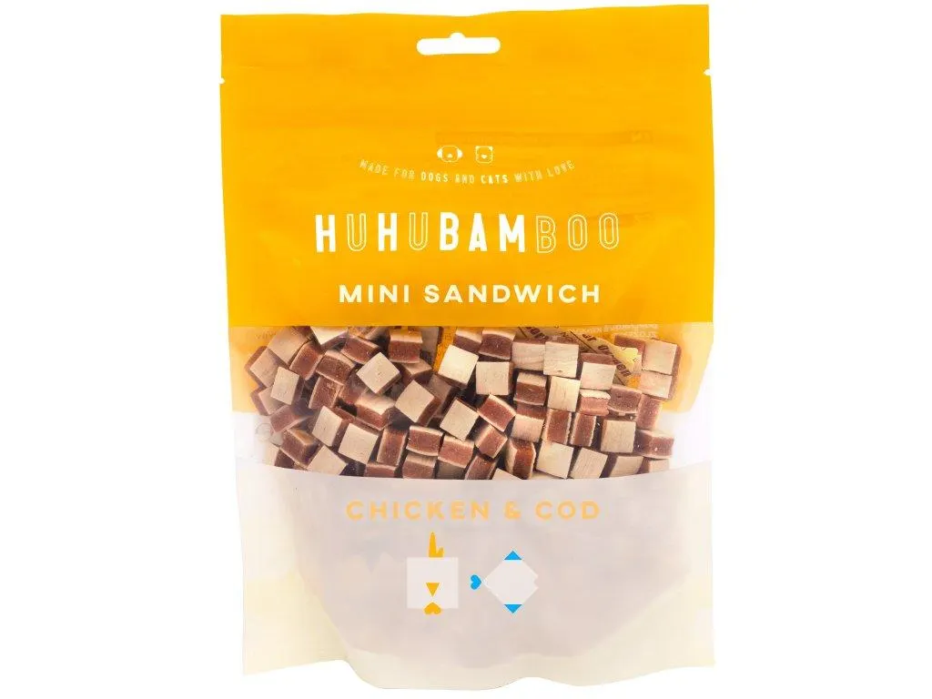 Huhubamboo kuřecí mini sandwich s treskou 250g