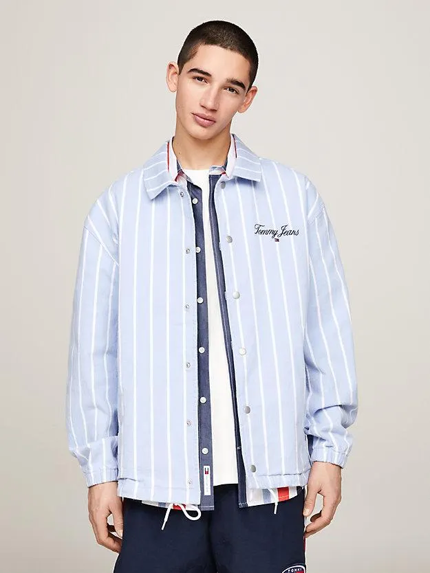 Stripe Relaxed Overshirt Jacket