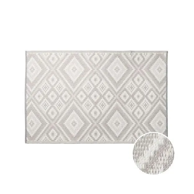 COLOUR CLASH Koberec venkovní etno 150 x 90 cm - šedá