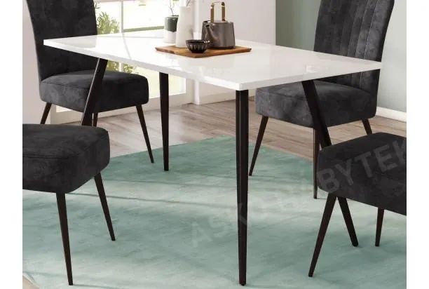 Jídelní stůl Anika 140x80 cm, bílý lesk