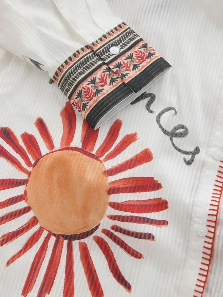 Bílá země - Plážová košile s přehozem