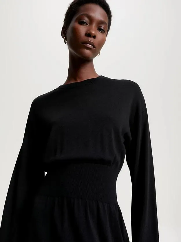 Jersey Waisted Relaxed Midi Dress