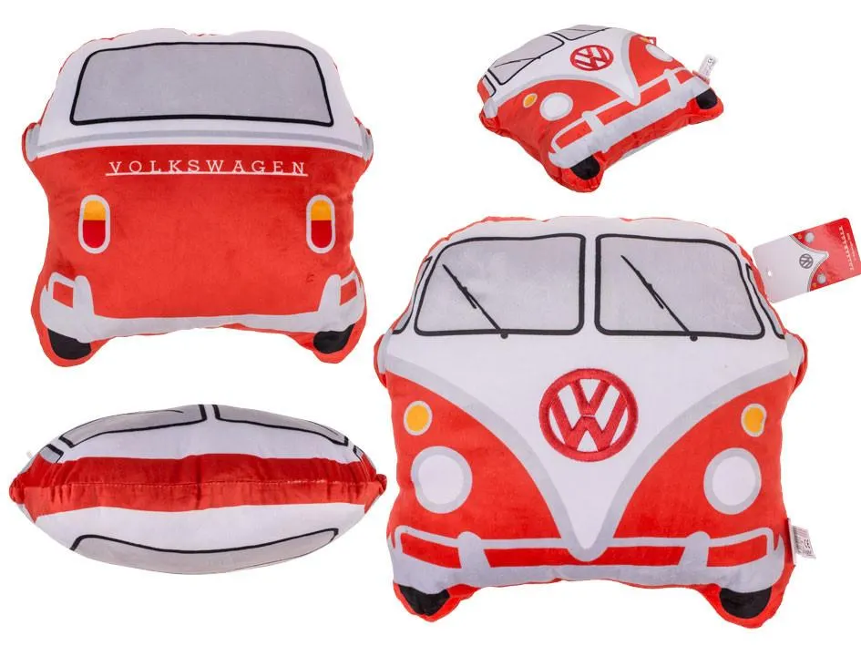 Polštářek Volkswagen T1 30x28 cm červený