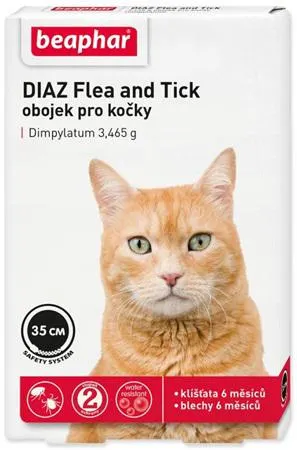 Beaphar DIAZ Flea & Tick obojek pro kočky 35 cm