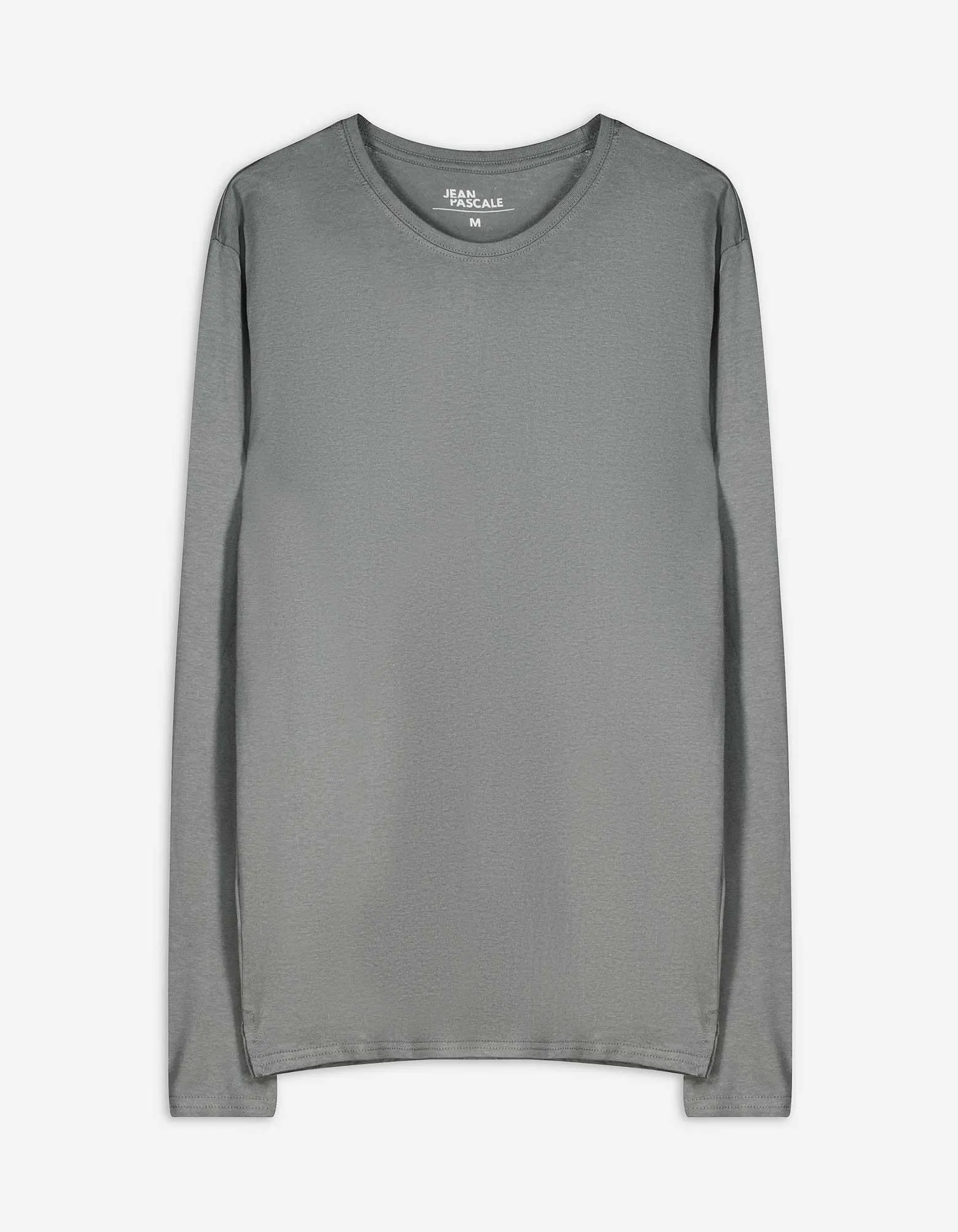 Tričko s dlouhým rukávem - Bavlna - tmave zelena