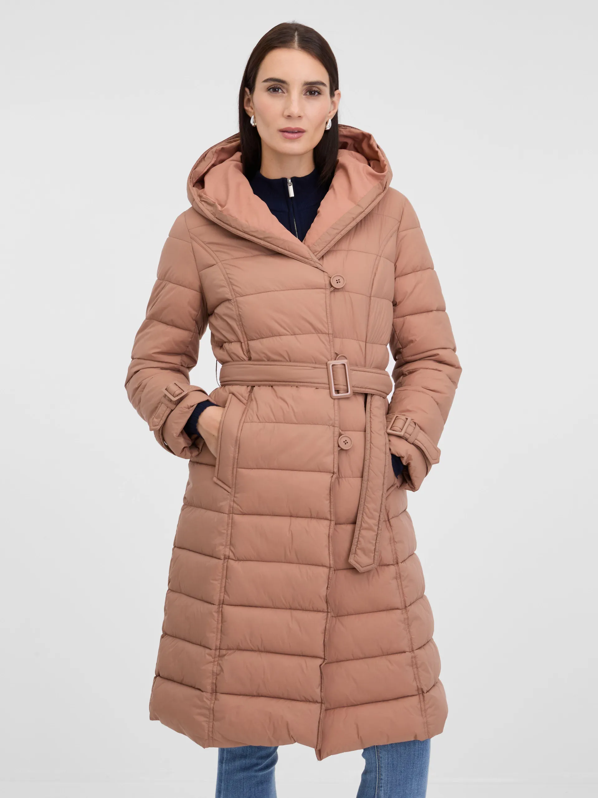 Béžový dámský prošívaný kabát ORSAY