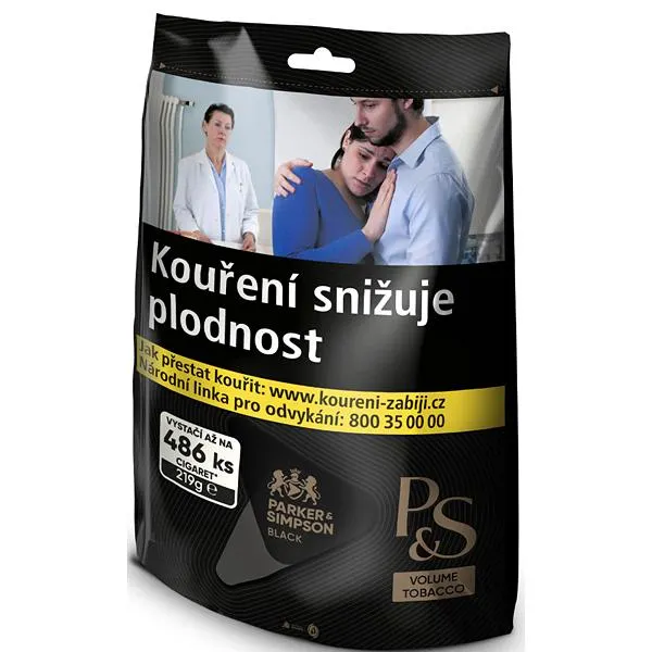 Tabák cigaretový P&S Black 219g